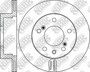 Диск тормозной задний SSANG YONG Kyron/Rexton/Rodius /Vent D=307mm NIBK RN1749