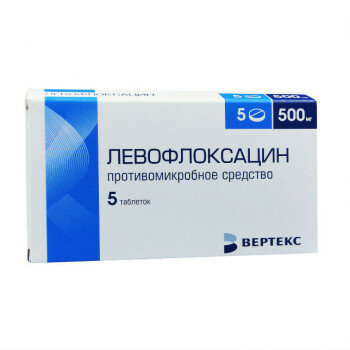 Левофлоксацин ТАБ. П.П.О. 500МГ №5 ВРТ