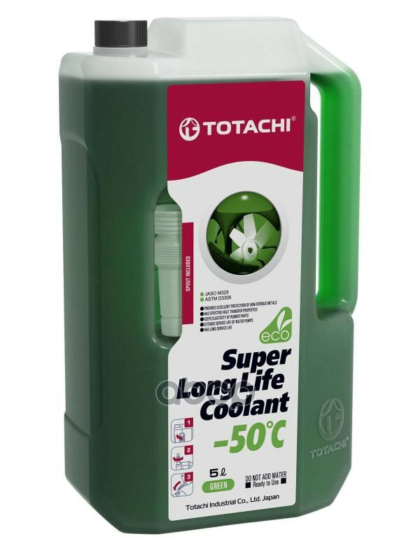 Жидкость Охлаждающая Низкозамерзающая Totachi Super Long Life Coolant Green -50c, 5л TOTACHI арт. 41705