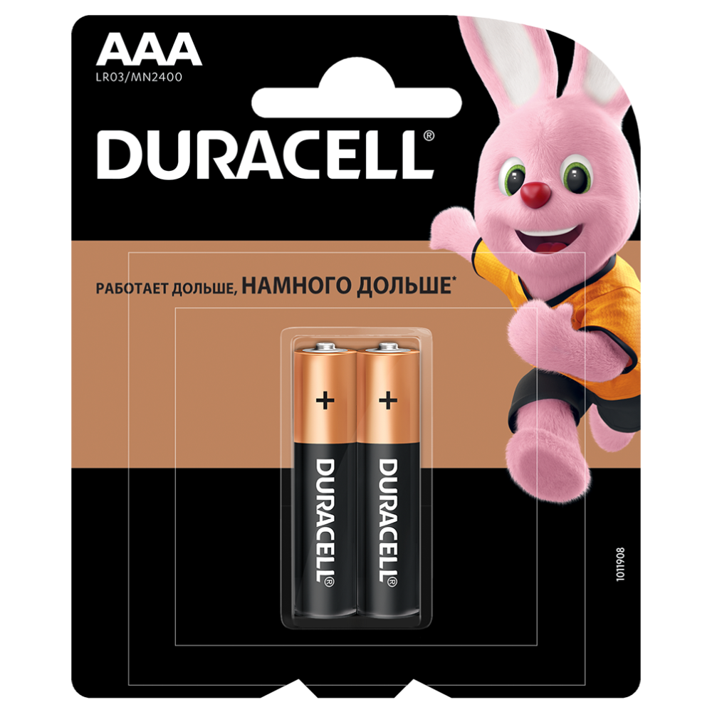 Батарейка тип AAA DURACELL LR03 BASIC уп 2 шт