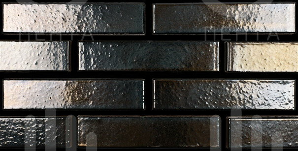 фото Глазурованный кирпич - черный 645, м2