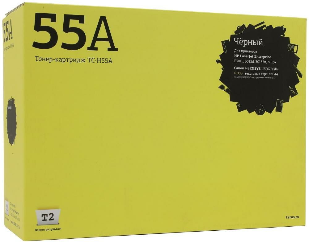 Картридж T2 TC-H55A 6000стр Черный