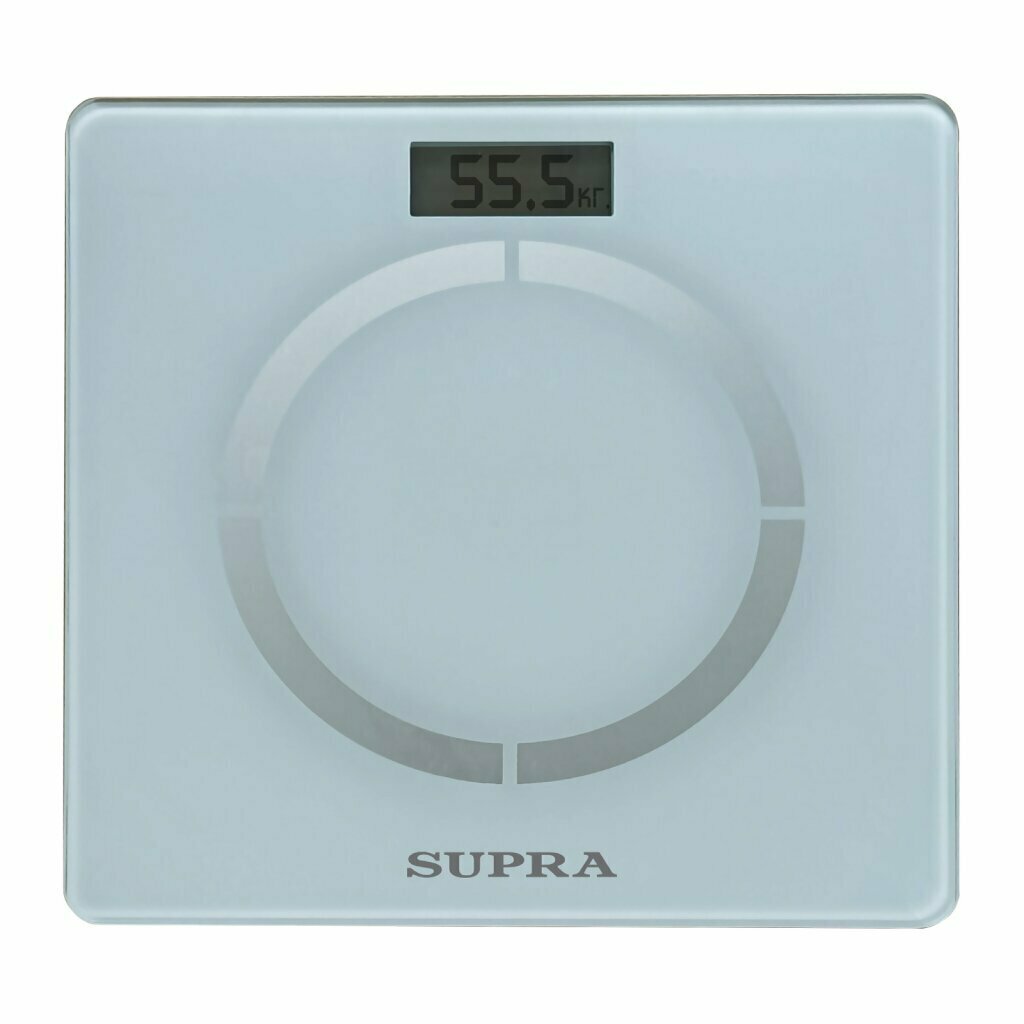 Весы напольные электронные, Supra, BSS-2055B, стекло, до 180 кг, с функцией измерения жира, жидкости, костной ткани - фотография № 1