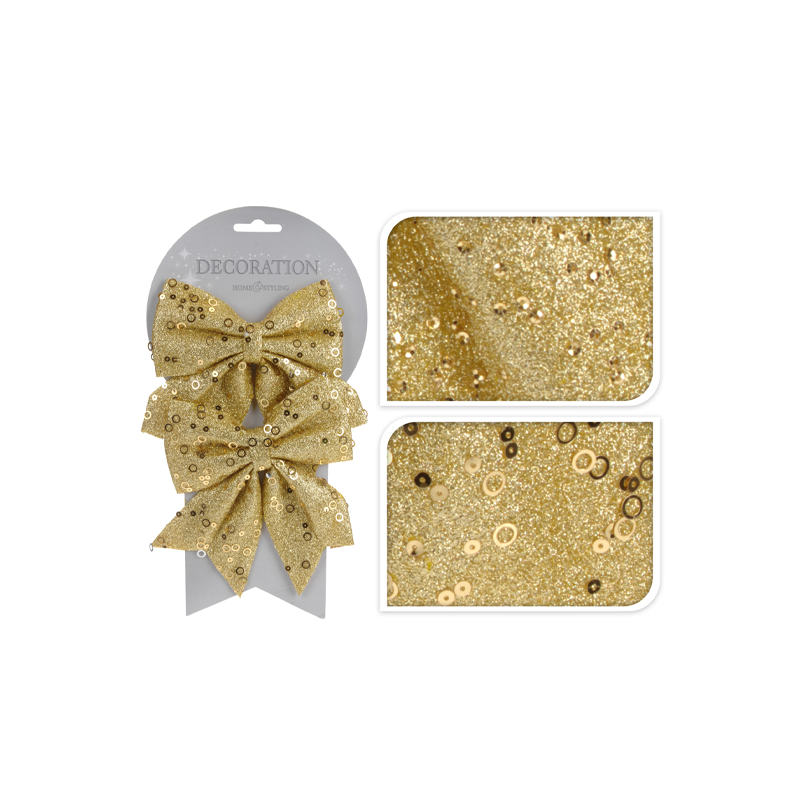 фото Набор новогодней декорации Home Collection Black & Gold Бант 12х2х13см 2 шт