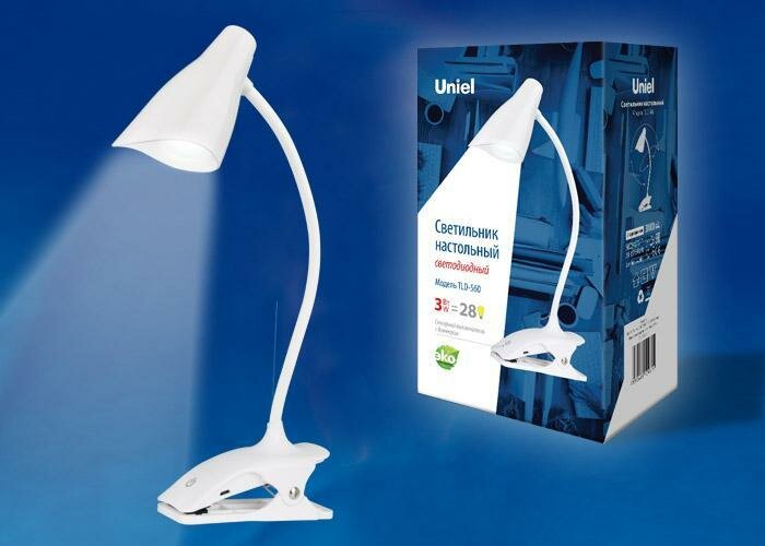 Uniel Настольная лампа (UL-00004143) Uniel TLD-560 White/LED/280Lm/5000K/Dimmer