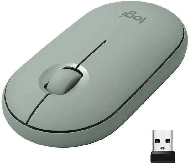 Мышь беспроводная Logitech M350 зелёный USB + Bluetooth