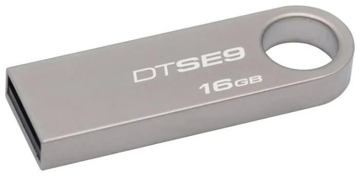 Флешка Kingston 16Gb DataTraveler SE9 (DTSE9H/16GB) USB2.0 серебристый