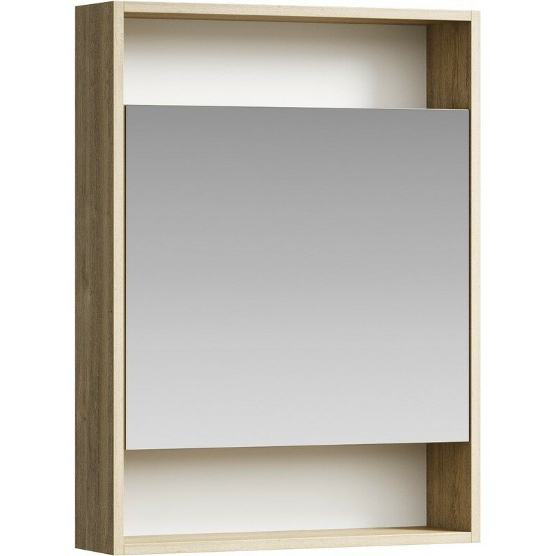 Шкаф с зеркалом Aqwella Сити SIT0406DB правый/левый дуб балтийский - фотография № 1