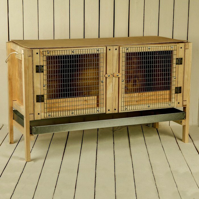 Брудер для цыплят, 100 × 40 × 45 см, с поддоном, с патроном под лампу, деревянный - фотография № 1