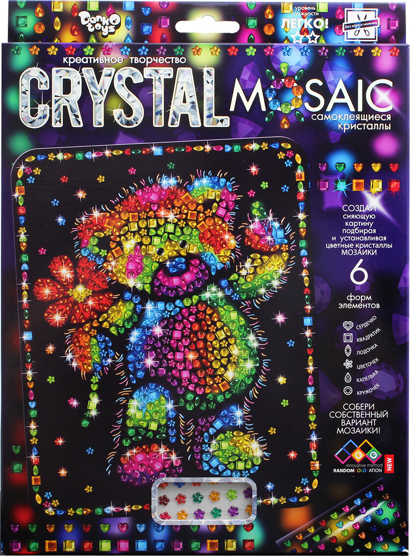 Crystal Mosaic Мишка, набор для креативного творчества Данко-Тойс CRM-01-05