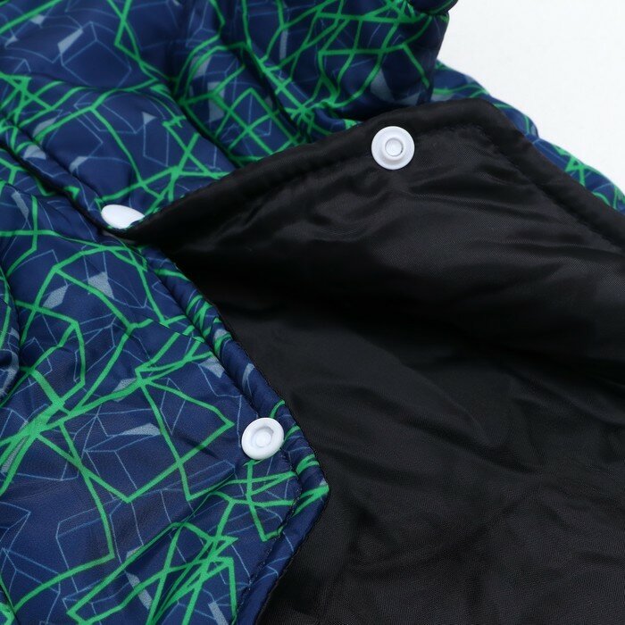 Куртка для собак Матрица, размер 8, сине-зелёная (ДС 23, ОШ 26, ОГ 32 см) - фотография № 8