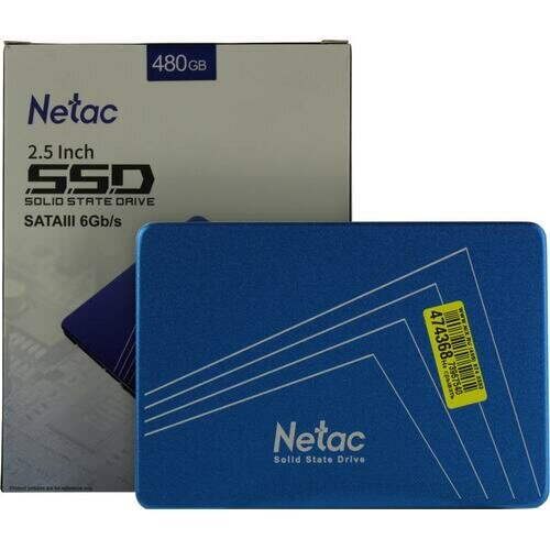 Внутренний SSD-накопитель Netac N535S 960GB 2,5” SATA-III, 3D TLC, Синий NT01N535S-960G-S3X - фото №1