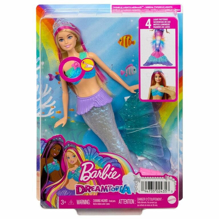 Barbie Кукла Сверкающая русалочка, HDJ36