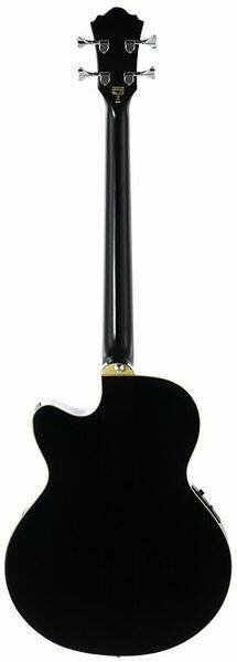 IBANEZ AEB8E BLACK электроакустическая бас-гитара цвет черный нижняя дека и обечайка махогани верхняя дека ель гриф махагони накладка палисандр