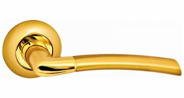 ЛигурияSGGP матовое золото ручка дверная на розетке