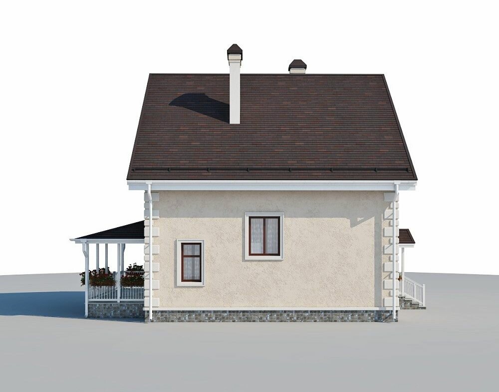(126м2, 9х9м) Готовый проект дома из газобетона с мансардой и верандой - AS-2207 - фотография № 7