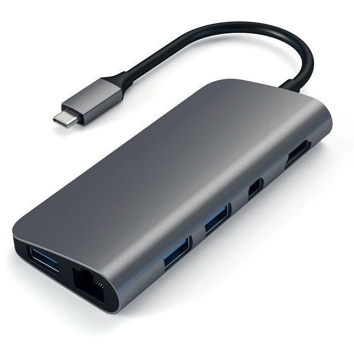 Satechi USB адаптер Aluminum Type-C Multimedia Adapter. Цвет серый космос. ST-TCMM8PAM