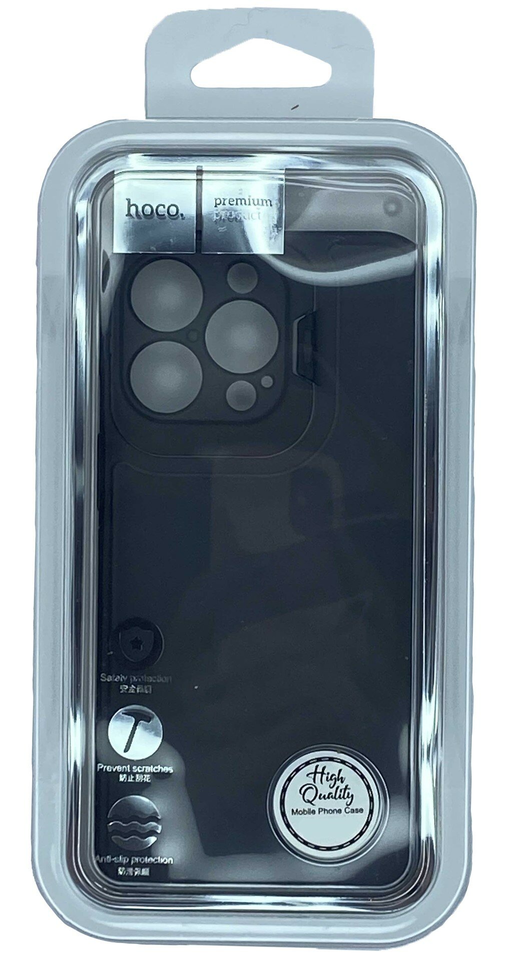 Чехол силиконовый для IPhone 12 Pro (6.1), Lens bracket series, HOCO, матовый черный