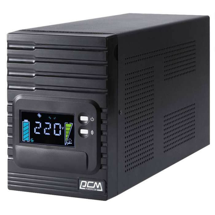 Источник бесперебойного питания Powercom Smart King Pro+ SPT-3000, Line-Interactive, LCD, 3000VA/2400W, Tower, SNMP Slot, black (1152569)