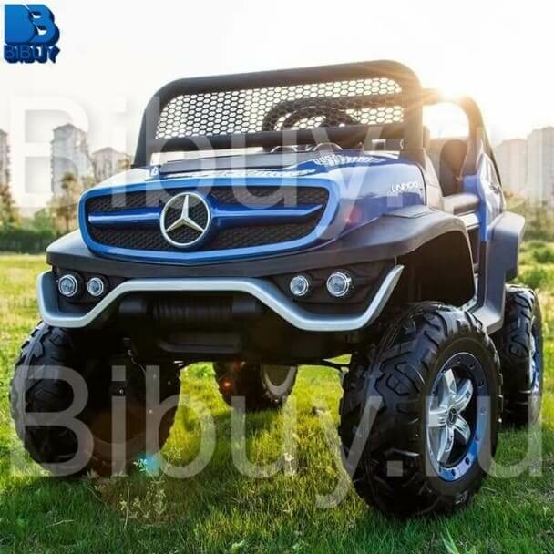 Детский электромобиль Багги Mercedes (P555BP) синий глянец (RiverToys), полноприводный, с пультом