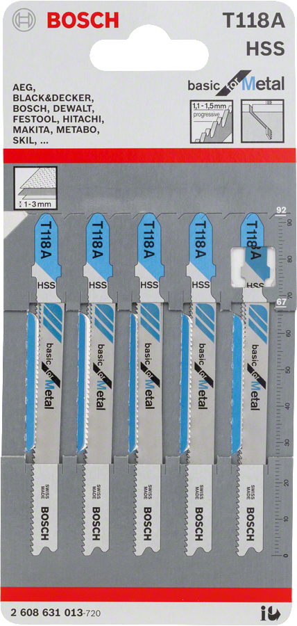   T 118 A Basic for Metal, HSS, 5  2608631013