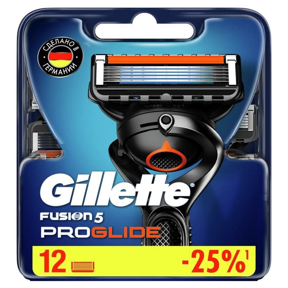 Сменные кассеты Gillette Fusion5 ProGlide, 12 шт