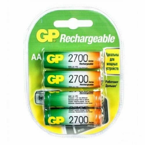 Аккумулятор GP 270AAHC 1.2V, 2700mAh, 4шт, size AA