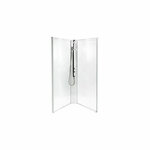 Задние стенки Ido Showerama 10-5 Comfort 90x90 прозрачные, профиль белый - изображение
