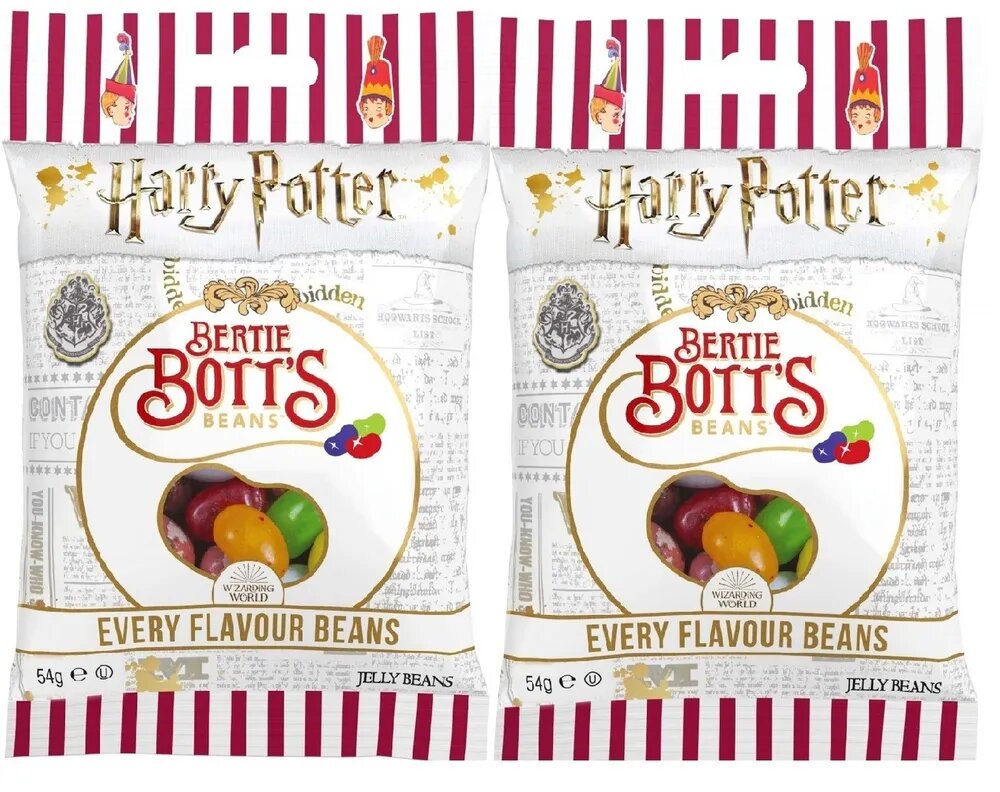 Драже жевательное Jelly Belly ассорти Bertie Bott's Гарри Поттер, 2 шт по 54 г