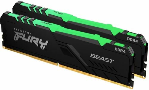 Модуль памяти DDR4 16GB (2*8GB) Kingston FURY KF436C17BBAK2/16 Beast RGB 3600MHz CL17 1RX8 1.35V 288-pin 8Gbit