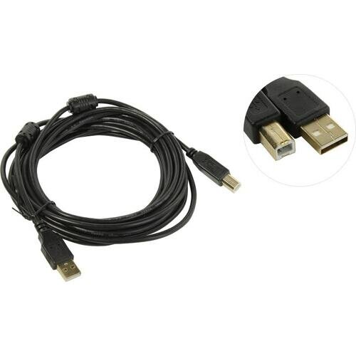 Проф. кабель 5bites UC5010-050A EXPRESS USB2.0 AM-BM ферритовые кольца 5м