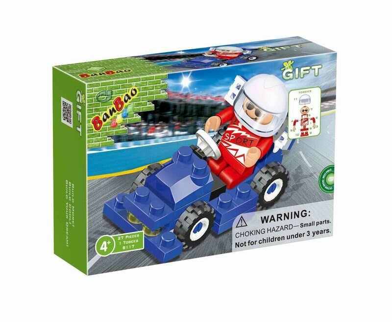 BANBAO Конструктор Banbao (Банбао) "Формула 1",синяя, 27 деталей