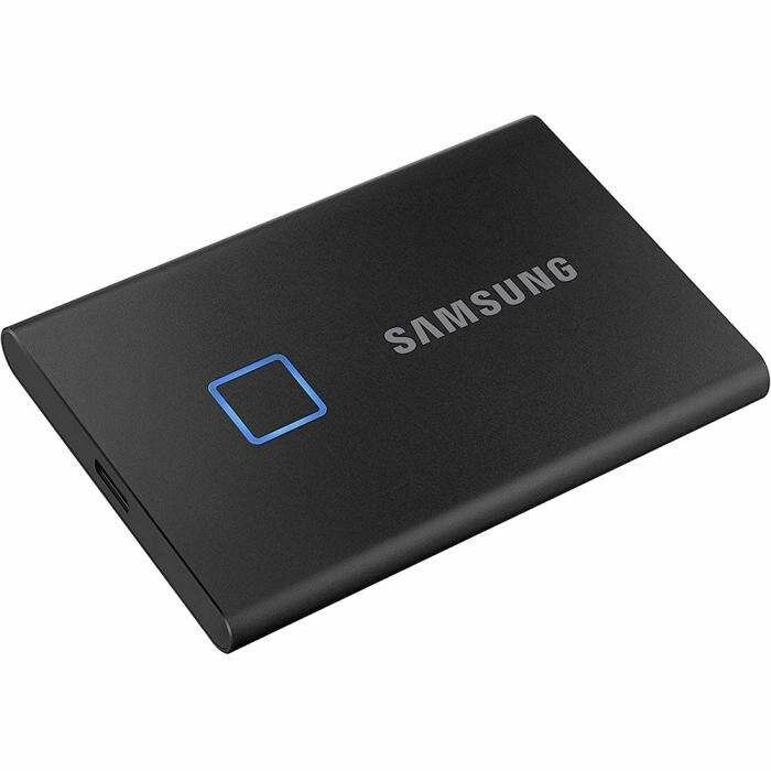 1.8" 500GB Samsung T7 Touch Black External SSD MU-PC500K/WW USB 3.2 Gen 2 Type-C, 1050/1000 RTL {5} (195280)