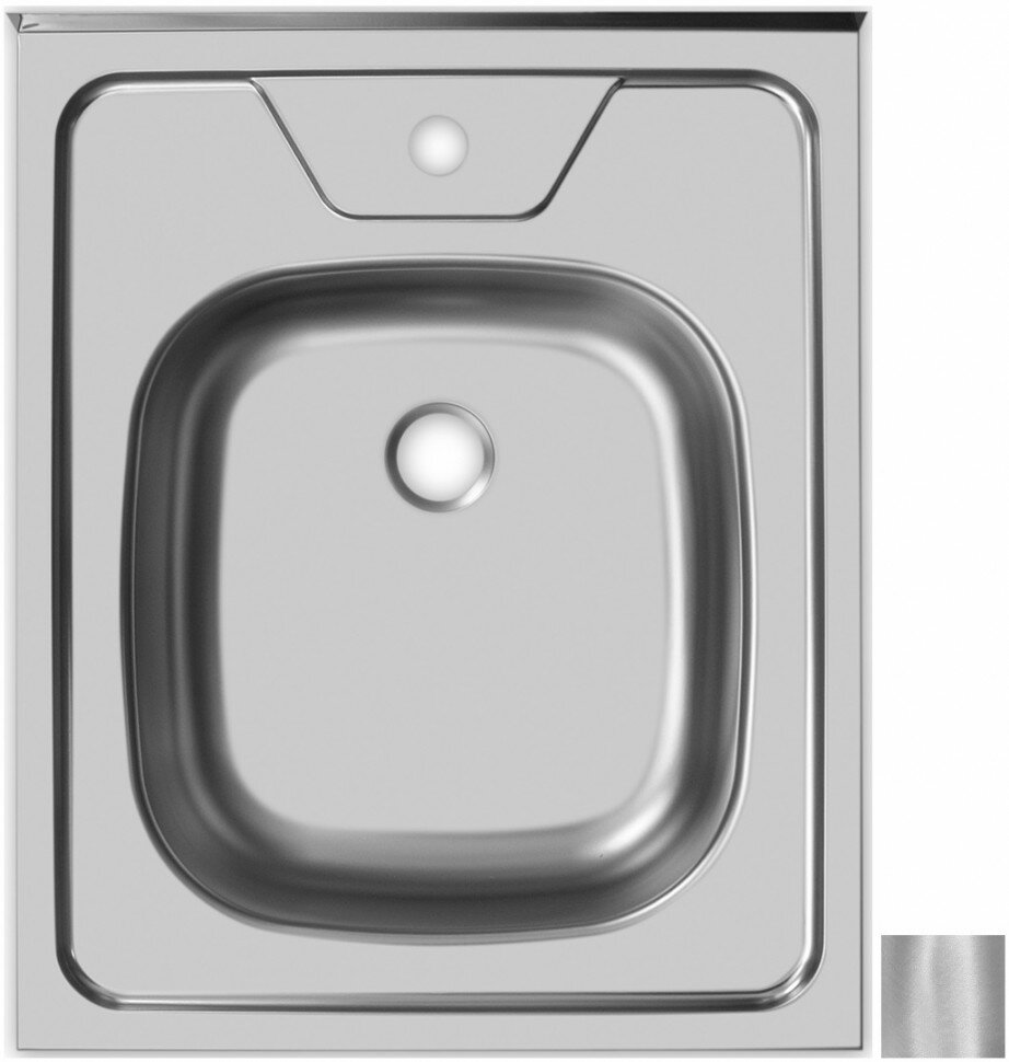 Кухонная мойка матовая сталь Ukinox Стандарт STD500.600 ---4C 0C-