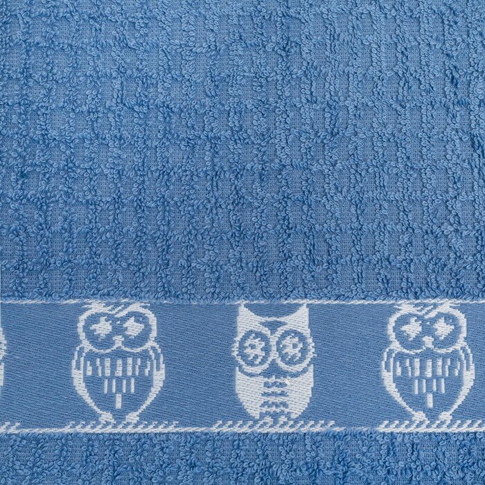 Комплект махровых полотенец, цвет индиго/серо-синий, размер 30х50, 400г/м, 100% хлопок - фотография № 4