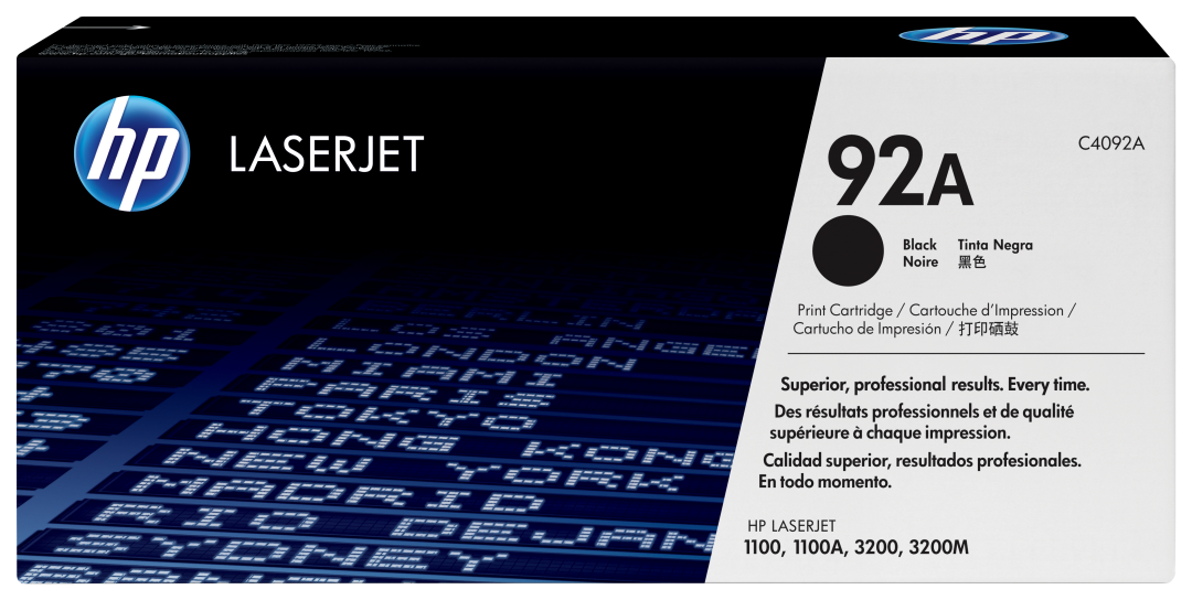 Картридж для печати HP Картридж HP 92A C4092A вид печати лазерный, цвет Черный, емкость