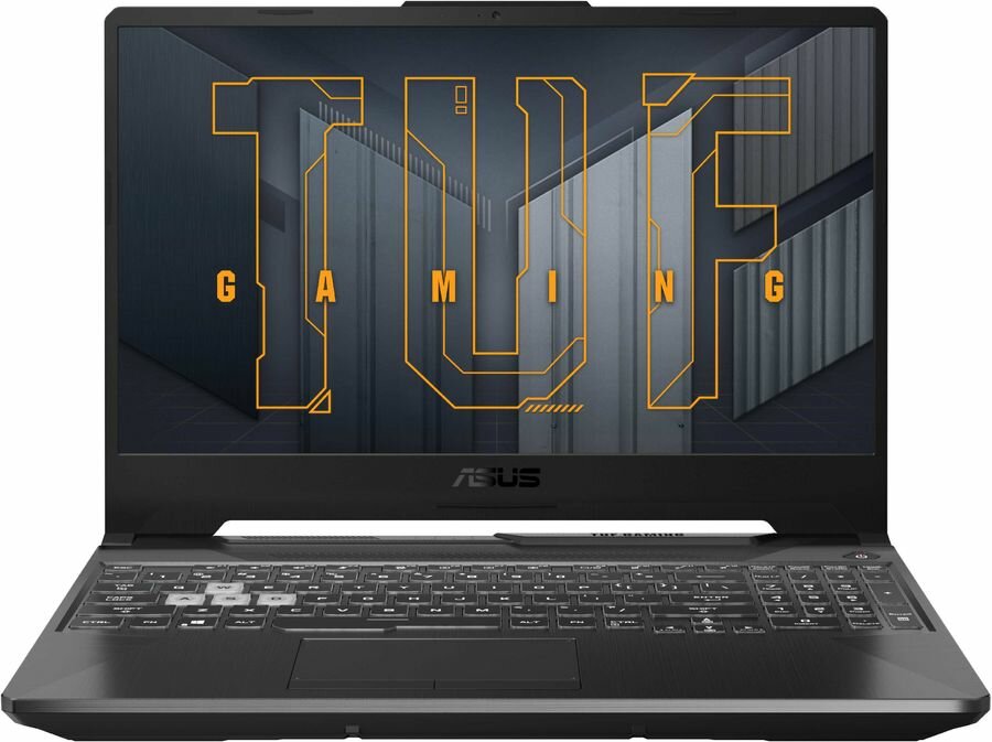 Ноутбук игровой ASUS TUF Gaming F15 FX506HEB-HN155, 15.6", IPS, Intel Core i5 11400H 2.7ГГц, 6-ядерный, 8ГБ DDR4, 512ГБ SSD, NVIDIA GeForce RTX 3050 Ti для ноутбуков - 4 ГБ, без операционной систем 90NR0703-M04500