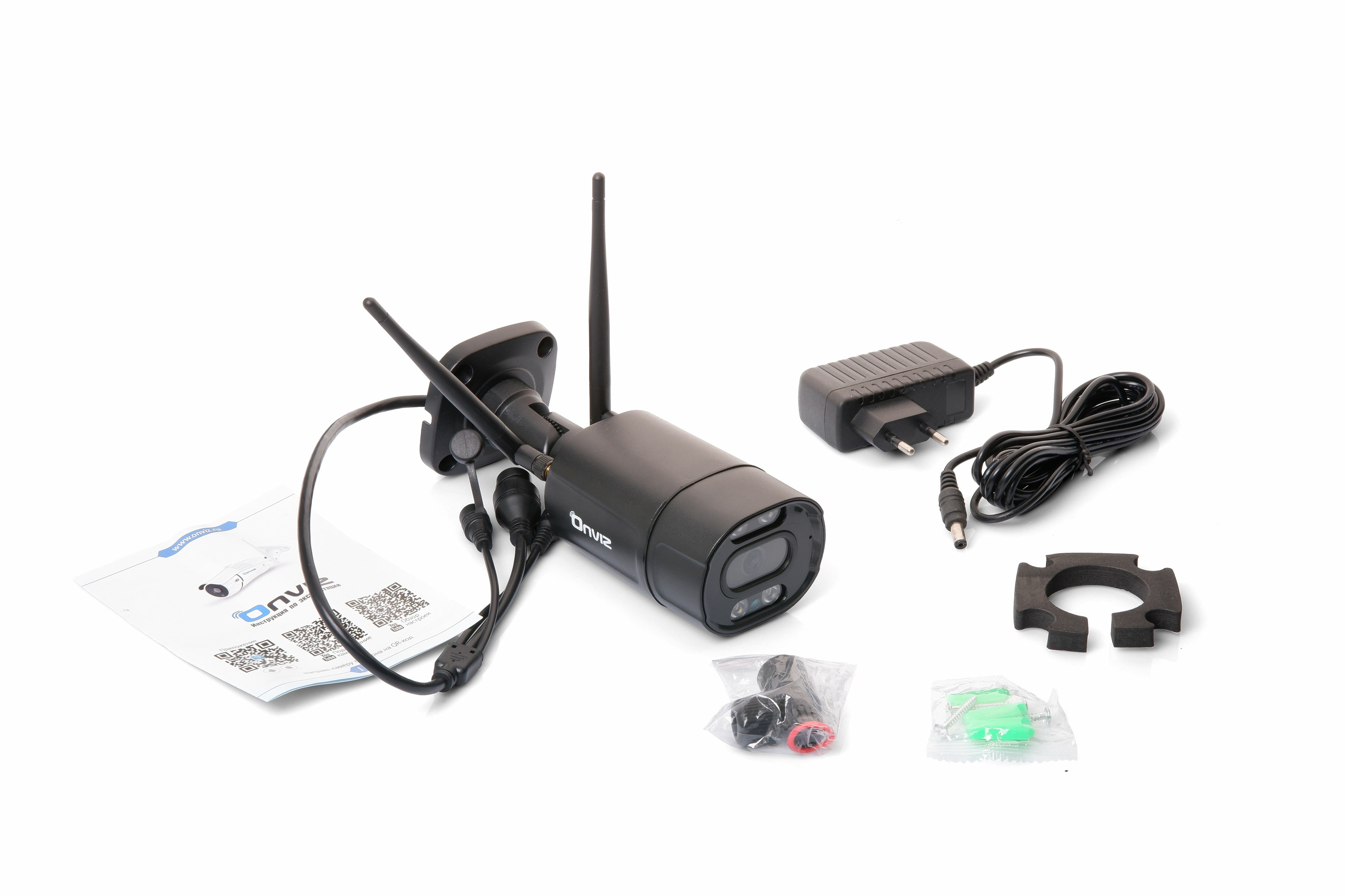 Уличная беспроводная Wi-Fi IP камера видеонаблюдения Onviz U550 с детекцией человека черная с динамиком и микрофоном / наружная / для дома / для дачи - фотография № 6
