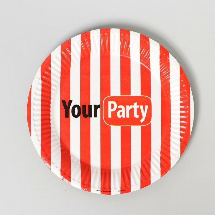 Набор бумажной посуды Your party, 6 тарелок, 6 стаканов, 1 гирлянда - фотография № 6