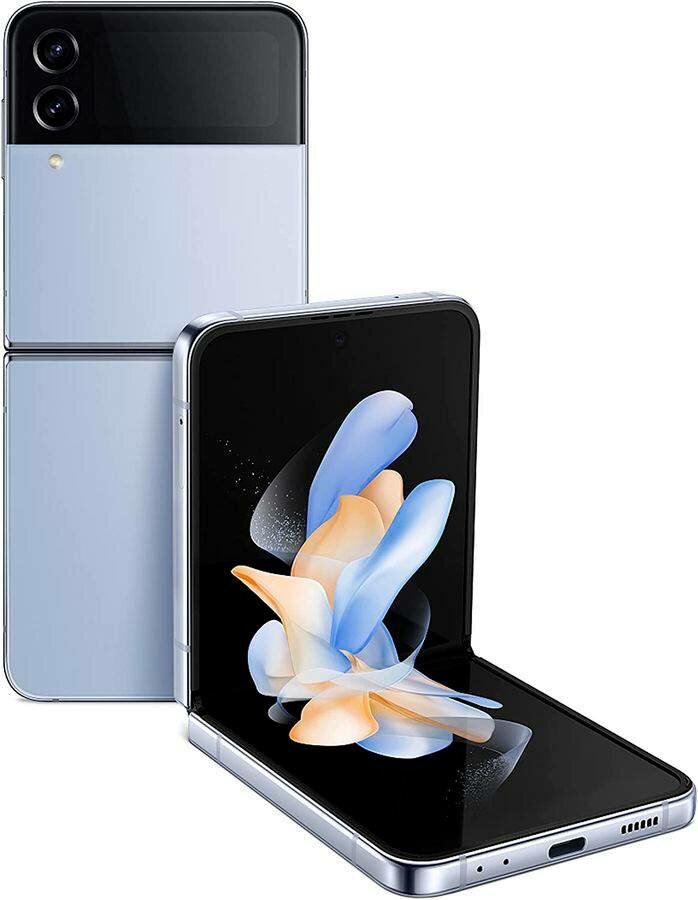 Смартфон Samsung Galaxy Z Flip 4 SM-F721B 128ГБ, голубой (sm-f721blbgskz)