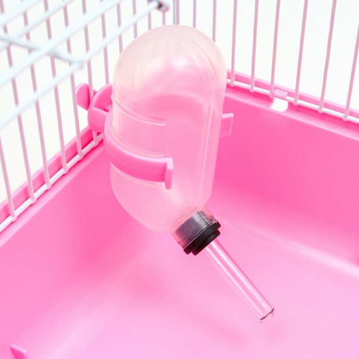 Клетка для грызунов Пижон, 27 х 21 х 17 см, розовая - фотография № 7