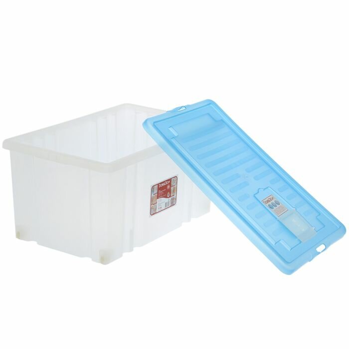 Darel plastic Ящик для хранения с крышкой Darel-box, 56 л, 60×40×31 см, цвет микс - фотография № 3