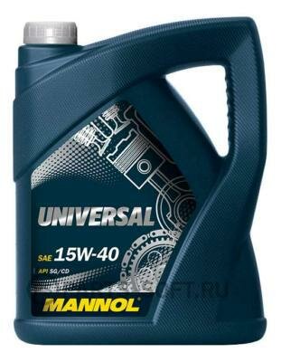 MANNOL 1221 Масло моторное UNIVERSAL 15w40 5 л.