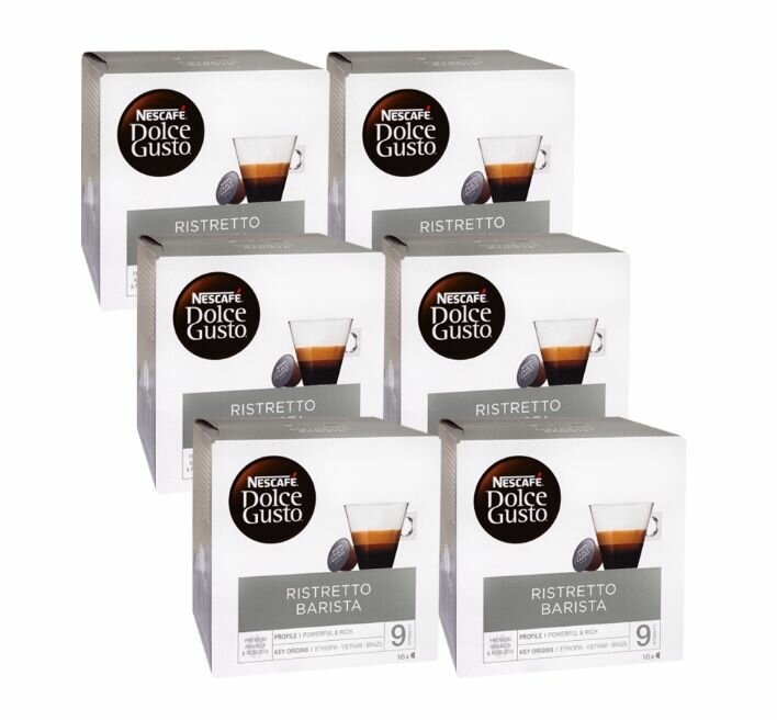 Капсулы для кофемашин Nescafe Dolce Gusto Ristretto Barista 6 упаковок по 16 капсул - фотография № 1