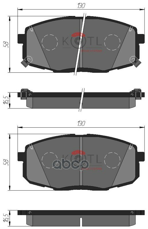 Колодки Тормозные Дисковые Передние К-Т Hyundai I30 07-/Kia Сeed 07-/Carens 02- KOTL арт. 3450kt