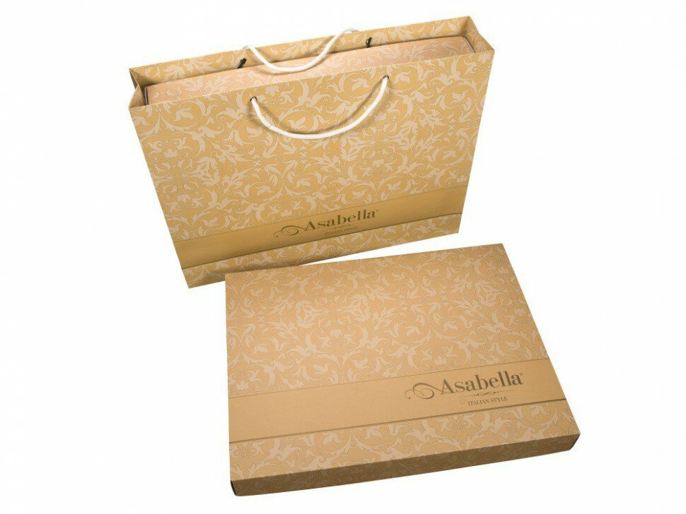 Постельное белье Asabella 1380-7 семейное печатный сатин - фотография № 2