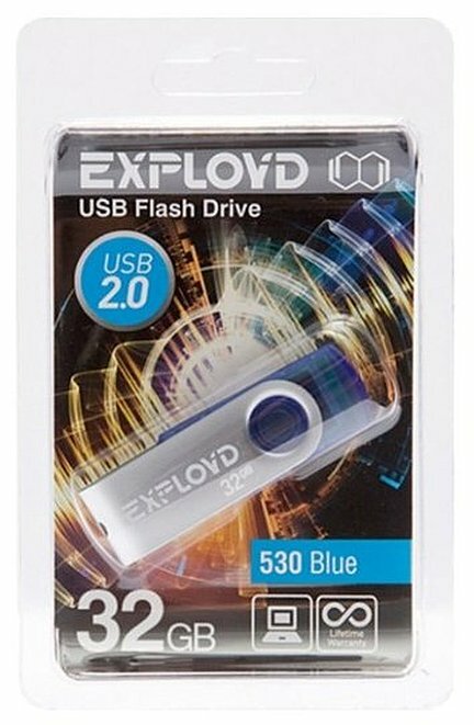 Флешка EXPLOYD 530 32GB Blue