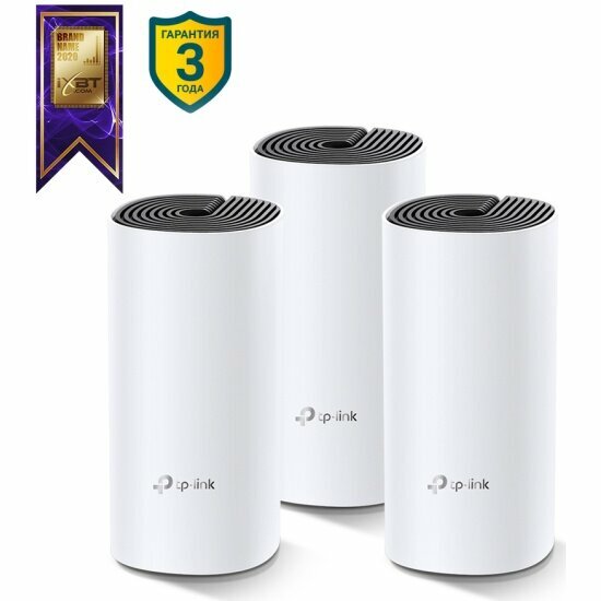 Домашняя Mesh Wi-Fi система TP-LINK Deco E4 (3-PACK)