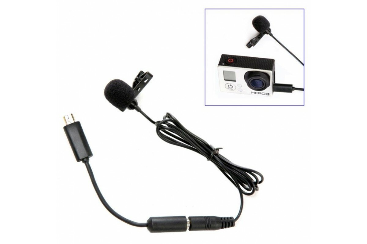 Петличный всенаправленный конденсаторный микрофон Boya BY-LM20 для GoPro, видео, фотокамер и смарфонов