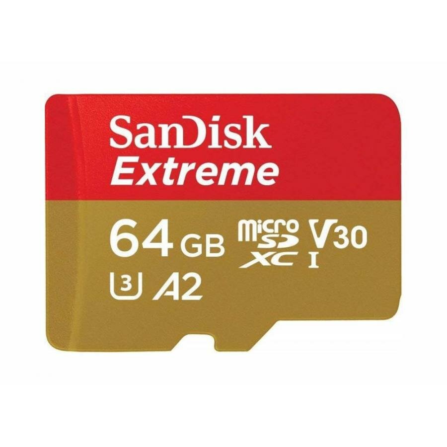 Карта памяти Sandisk microSDXC 64Gb Class10 (SDSQXA2-064G-GN6MA) Extreme